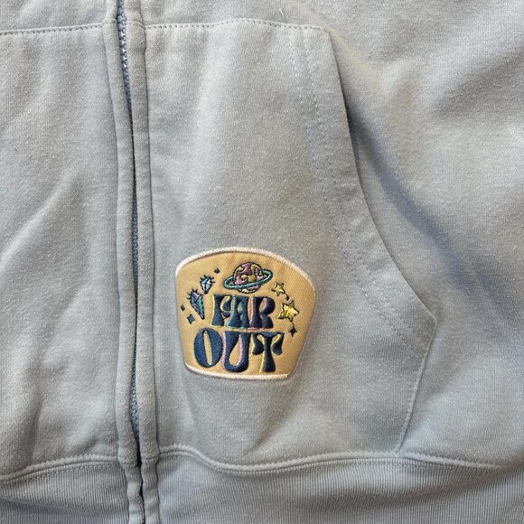 Light Blue Stitch Zip Up Hoodie - Picture 4 of 7